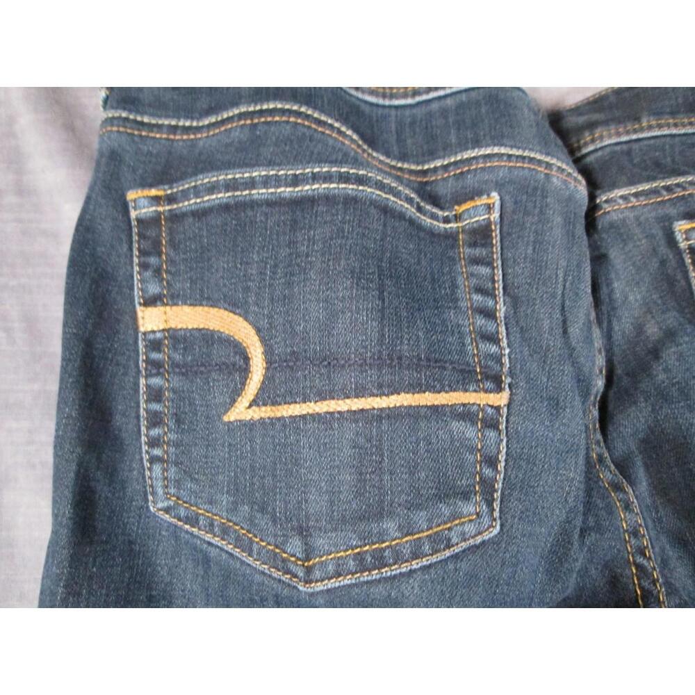 American Eagle Slim Boot Jeans Womens Size 8 Regular Blue Denim Stretch - Picture 7 of 13